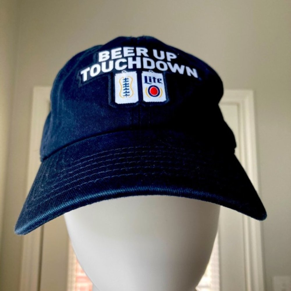 NWOT Miller Lite Beer Up Touchdown Cap Hat NFL  Dark Navy